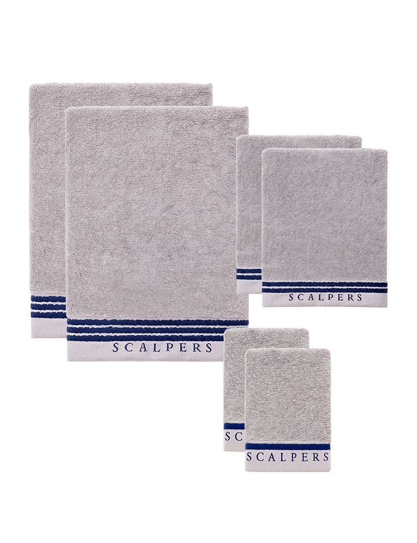 Conjunto de 6 toalhas de banho Cinzento 