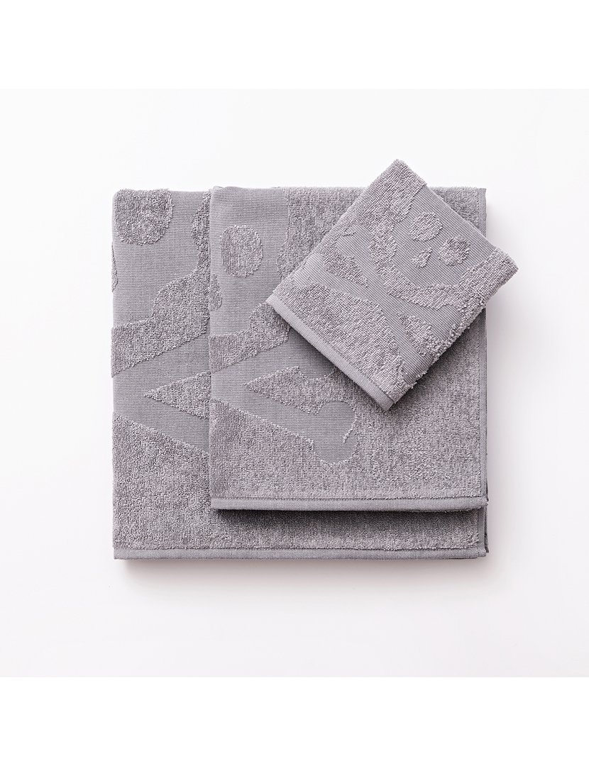 Conjunto de 6 toalhas de banho Cinzento