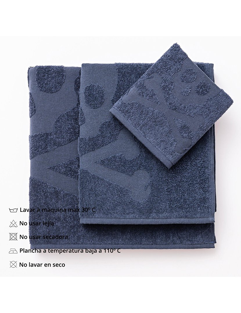 Conjunto de 6 toalhas de banho azul