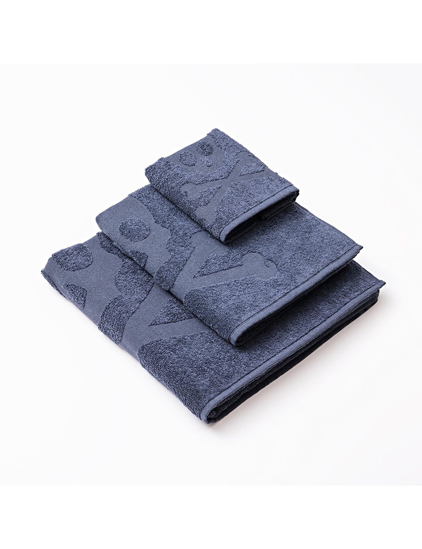 Conjunto de 6 toalhas de banho azul