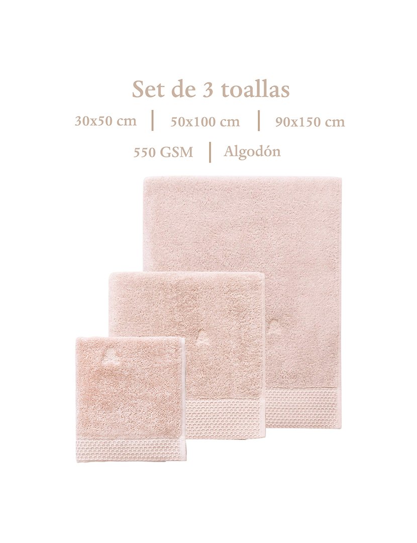 Conjunto de toalhas Nidus creme 