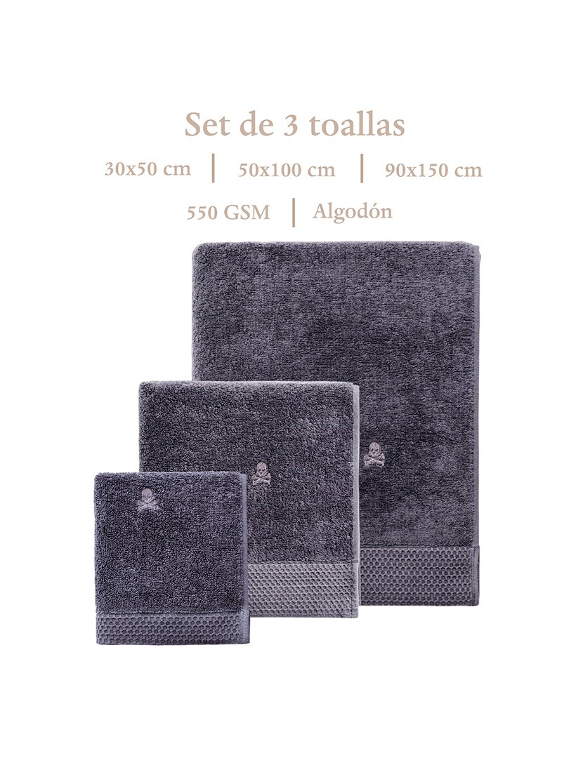 Conjunto de toalhas Nidus Cinzento