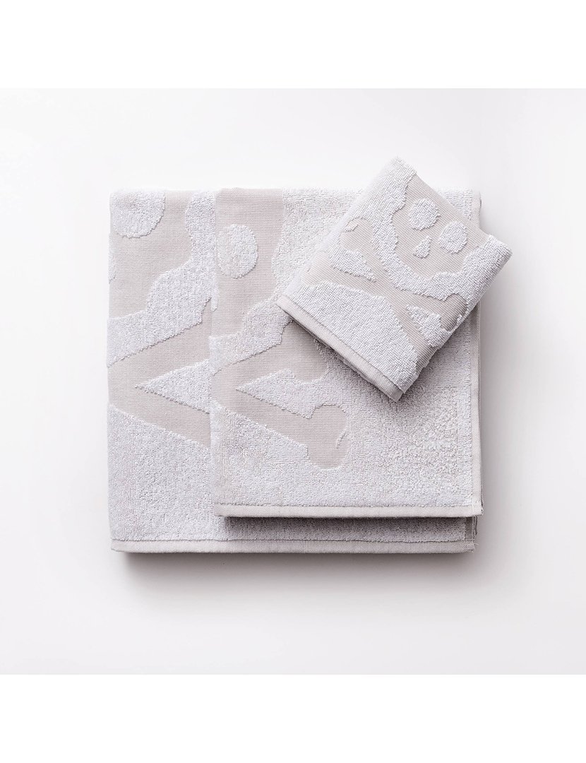 Conjunto de 4 conjuntos de 3 toalhas com estampa de caveira Branco Azul e Cinzento