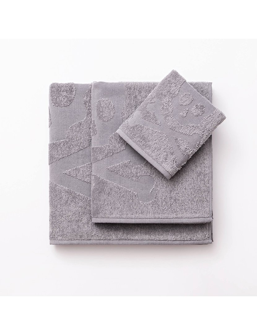 Conjunto de 4 conjuntos de 3 toalhas com estampa de caveira Branco Azul e Cinzento