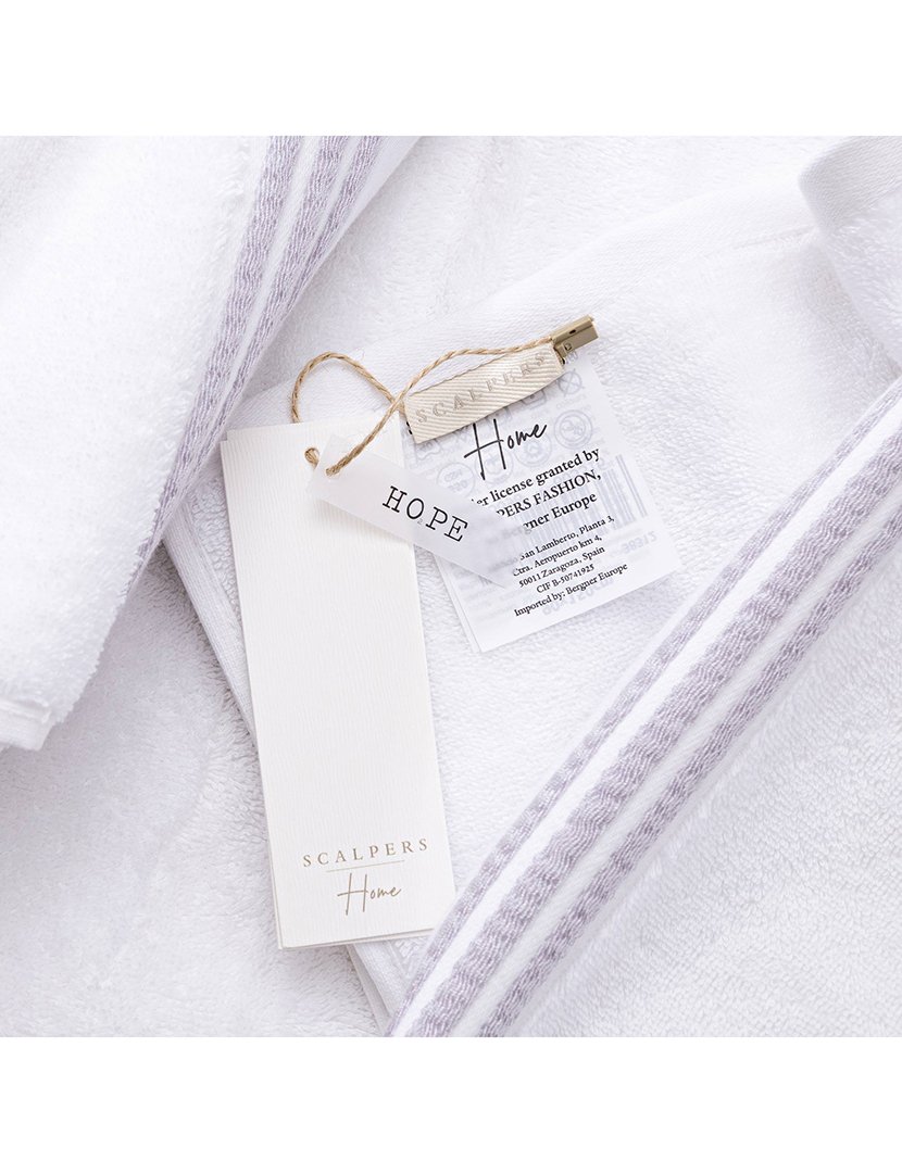 Conjunto de 4 jogos de 3 toalhas brancas