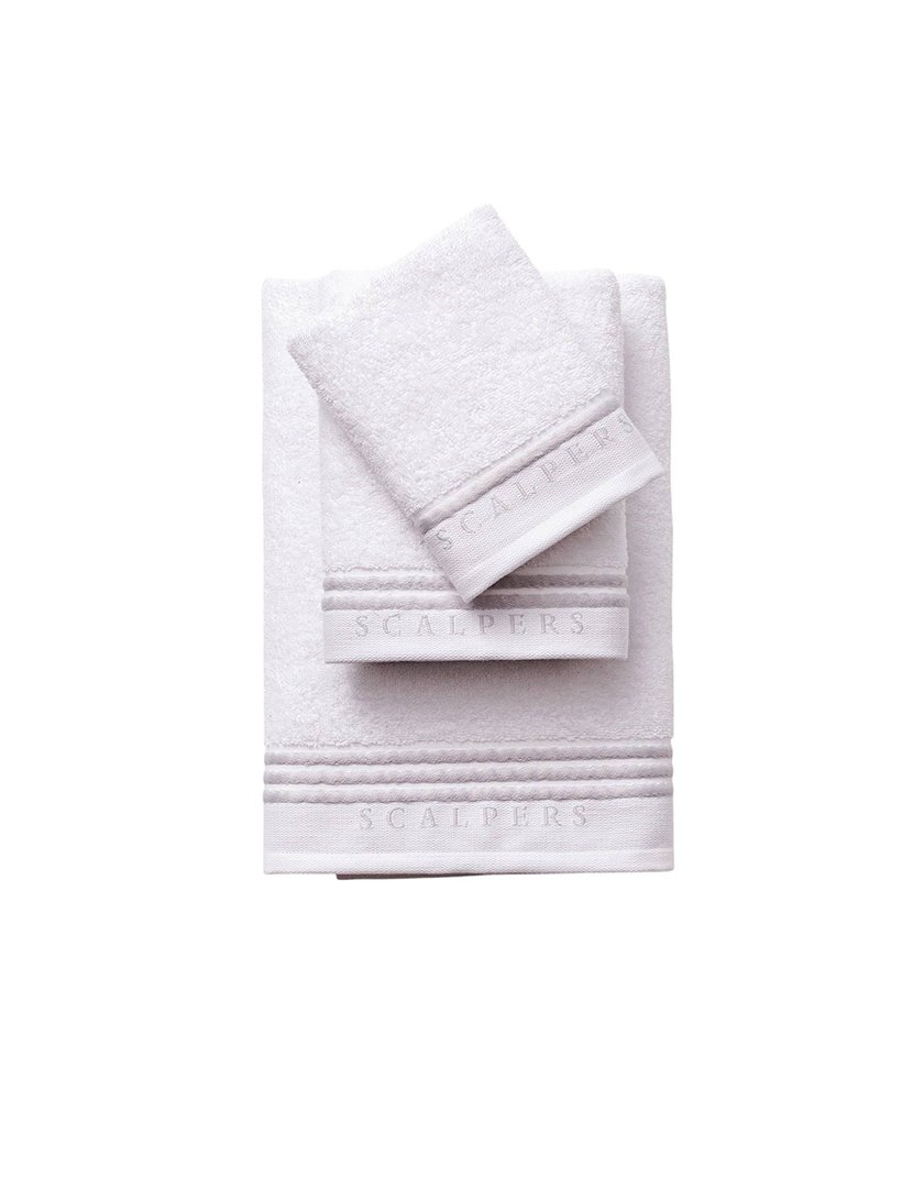 Conjunto de 4 jogos de 3 toalhas brancas