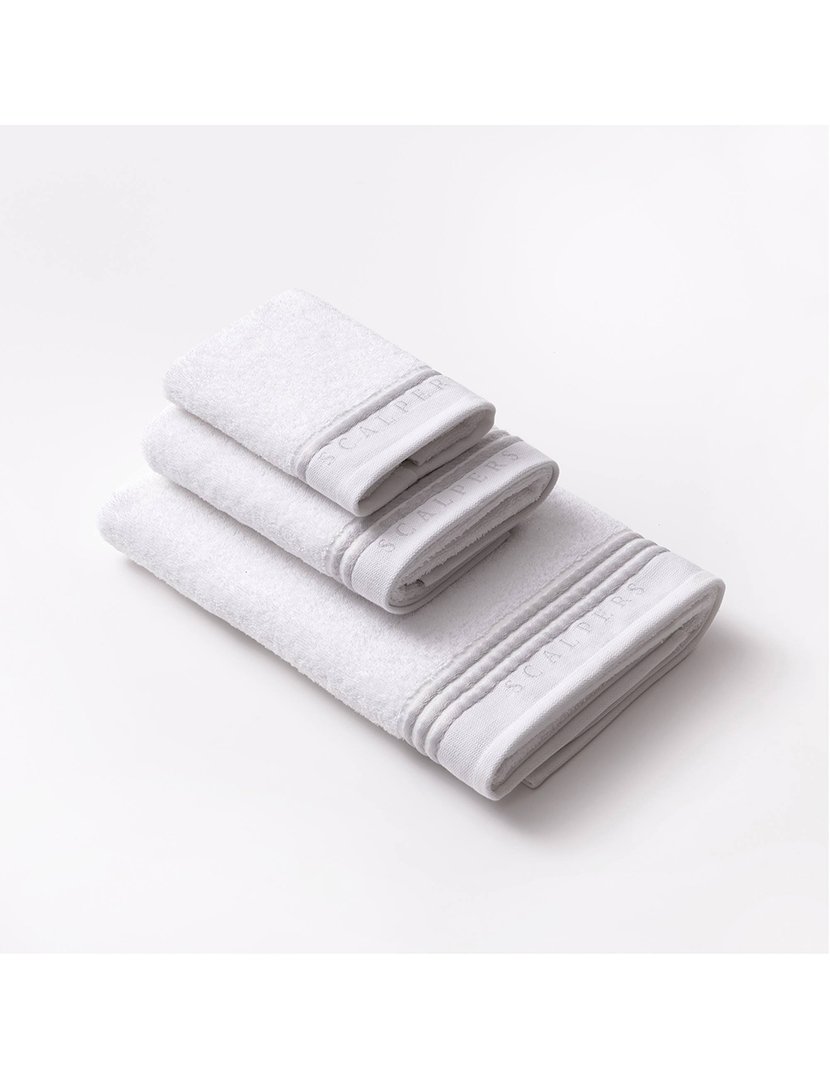 Conjunto de 4 jogos de 3 toalhas brancas