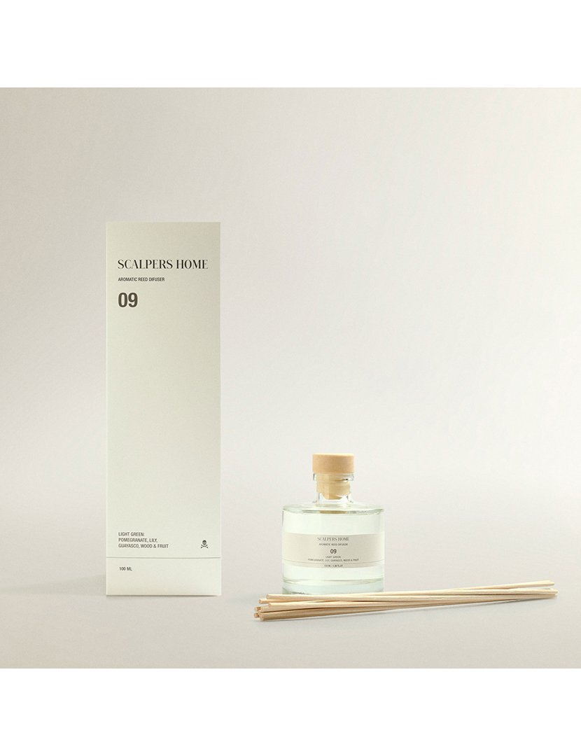 Set de 3 difusores mikado de 100ml aromas a vainilla de madagascar-cedro-light green scalpers