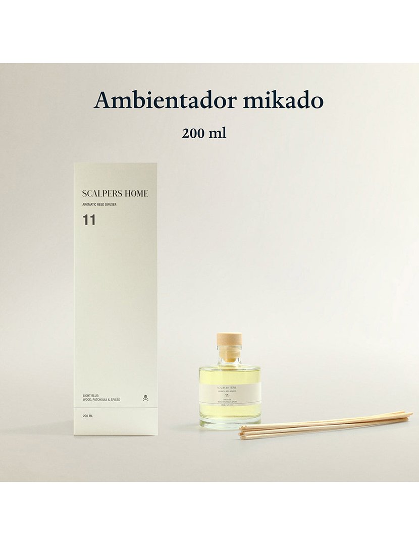 Conjunto de 4 difusores mikado de 200ml com aromas de lótus branco, pedra de lótus, verde claro e pêssego.