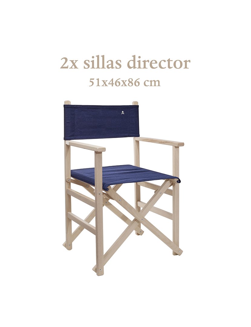 Conjunto 2 cadeiras Realizador Azul Escuro