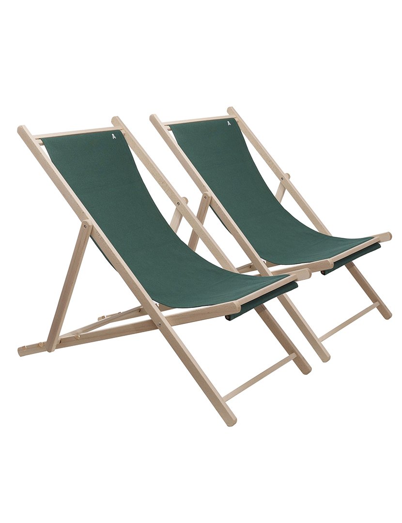 Conjunto 2 Espreguiçadeiras Verde Escuro
