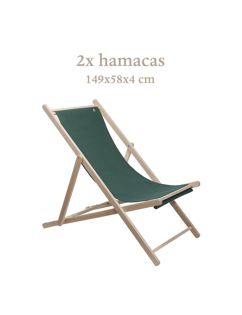 Conjunto 2 Espreguiçadeiras Verde Escuro