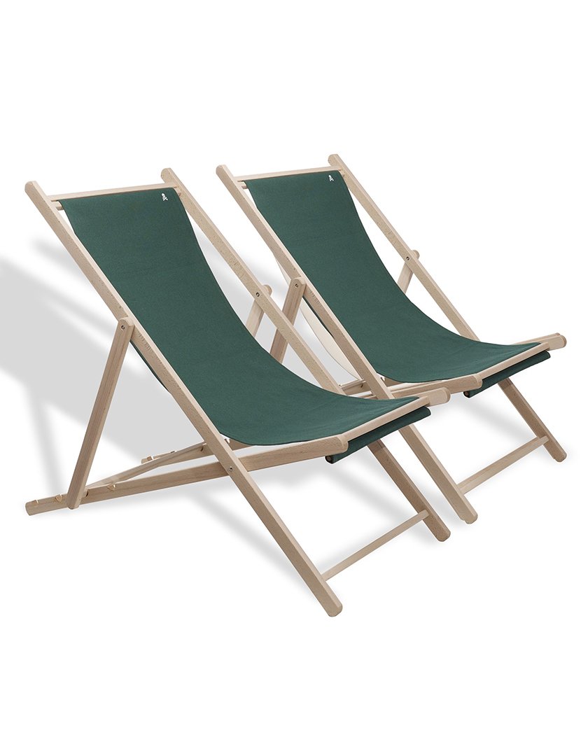 Conjunto 2 Espreguiçadeiras Verde Escuro
