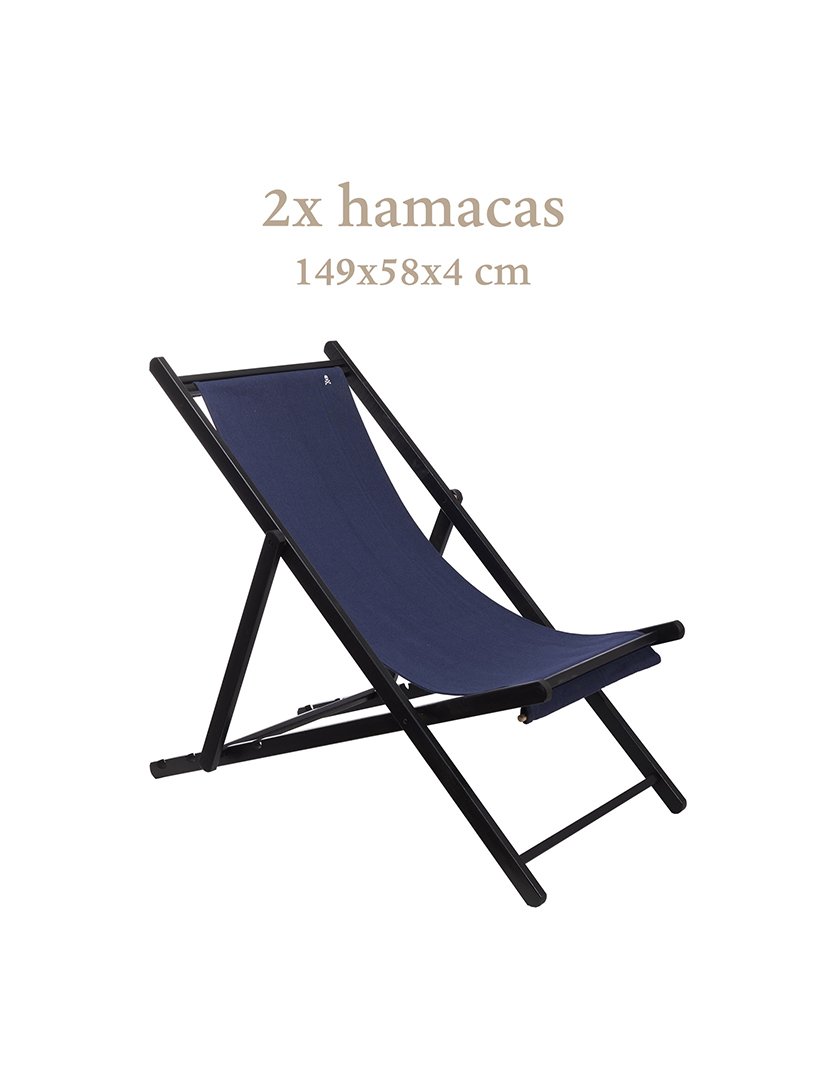 Conjunto de 2 Espreguiçadeiras azuis