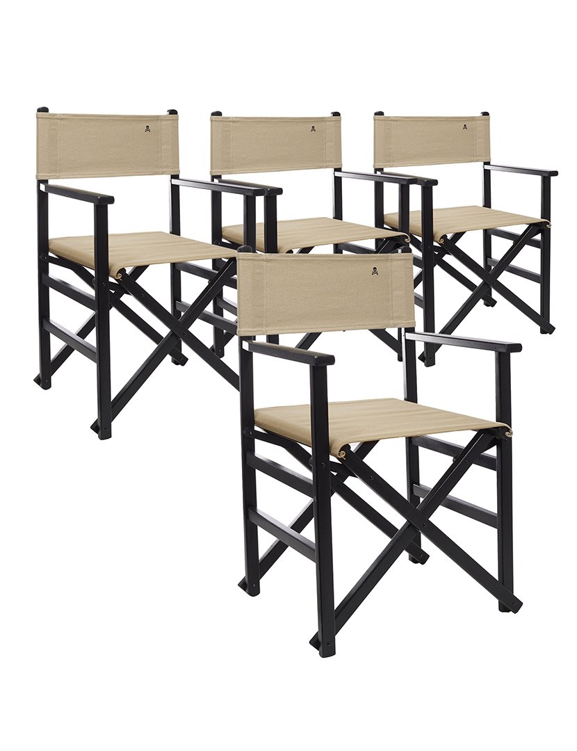 Conjunto 4 cadeiras Realizador Bege/wengué