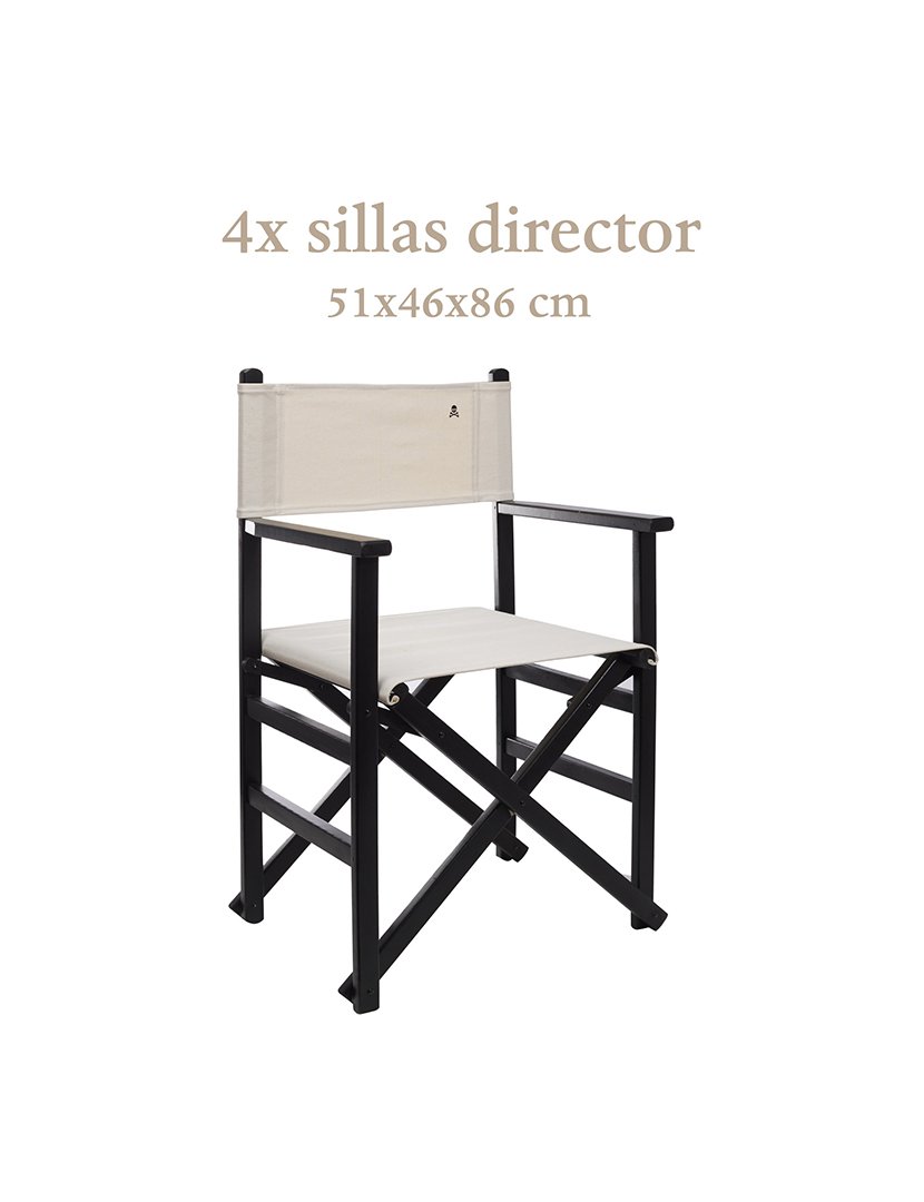Conjunto 4 cadeiras Realizador Bege/wengué
