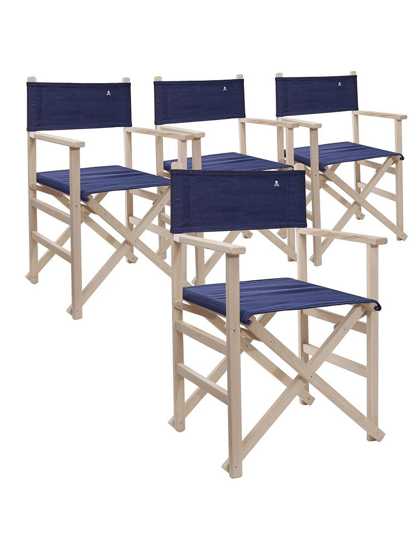 Conjunto 4 cadeiras Realizador Azul Escuro