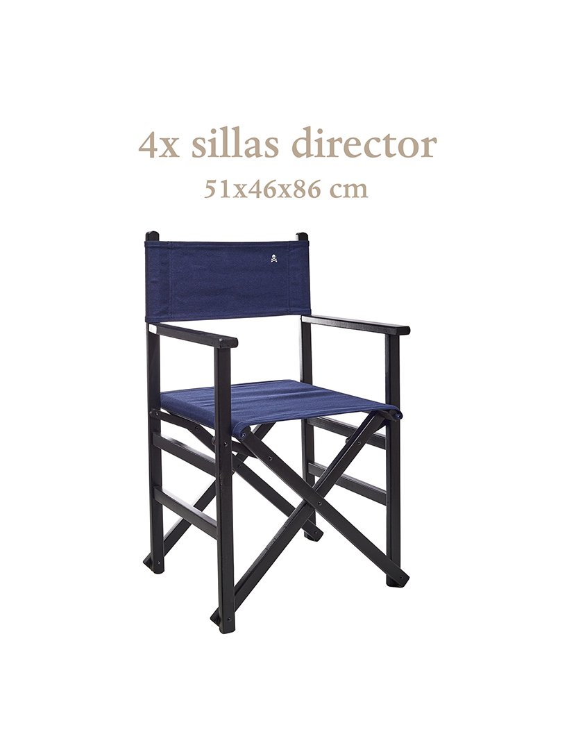 Conjunto 4 cadeiras Realizador Azul