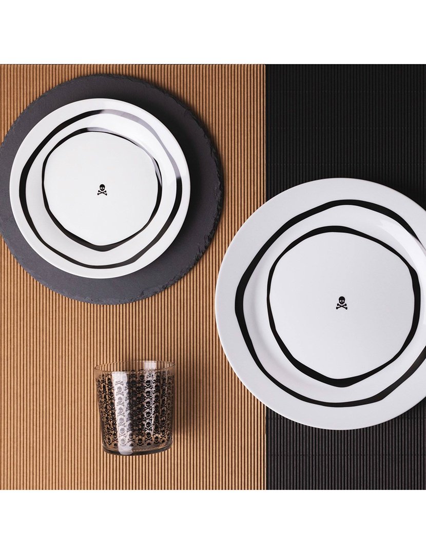 Conjunto Loiça 24 peças Preto/Branco 