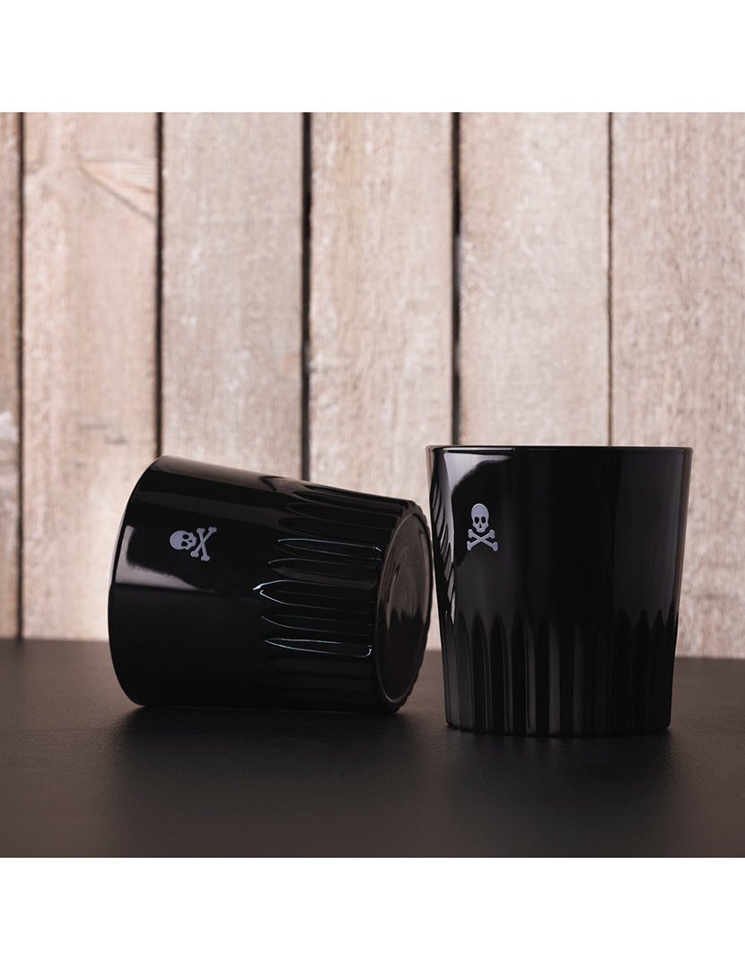 Conjunto 4 copos whisky preto 345ml