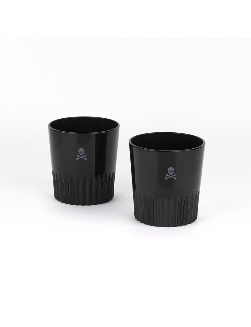 Conjunto 4 copos whisky preto 345ml