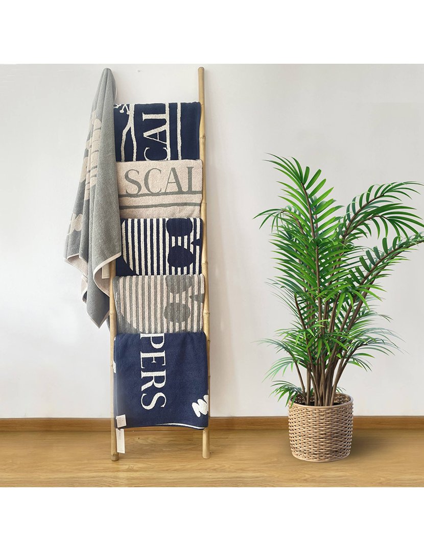 Conjunto de 2 toalhas 90x180cm 100% algodão 500gsm bege scalpers home