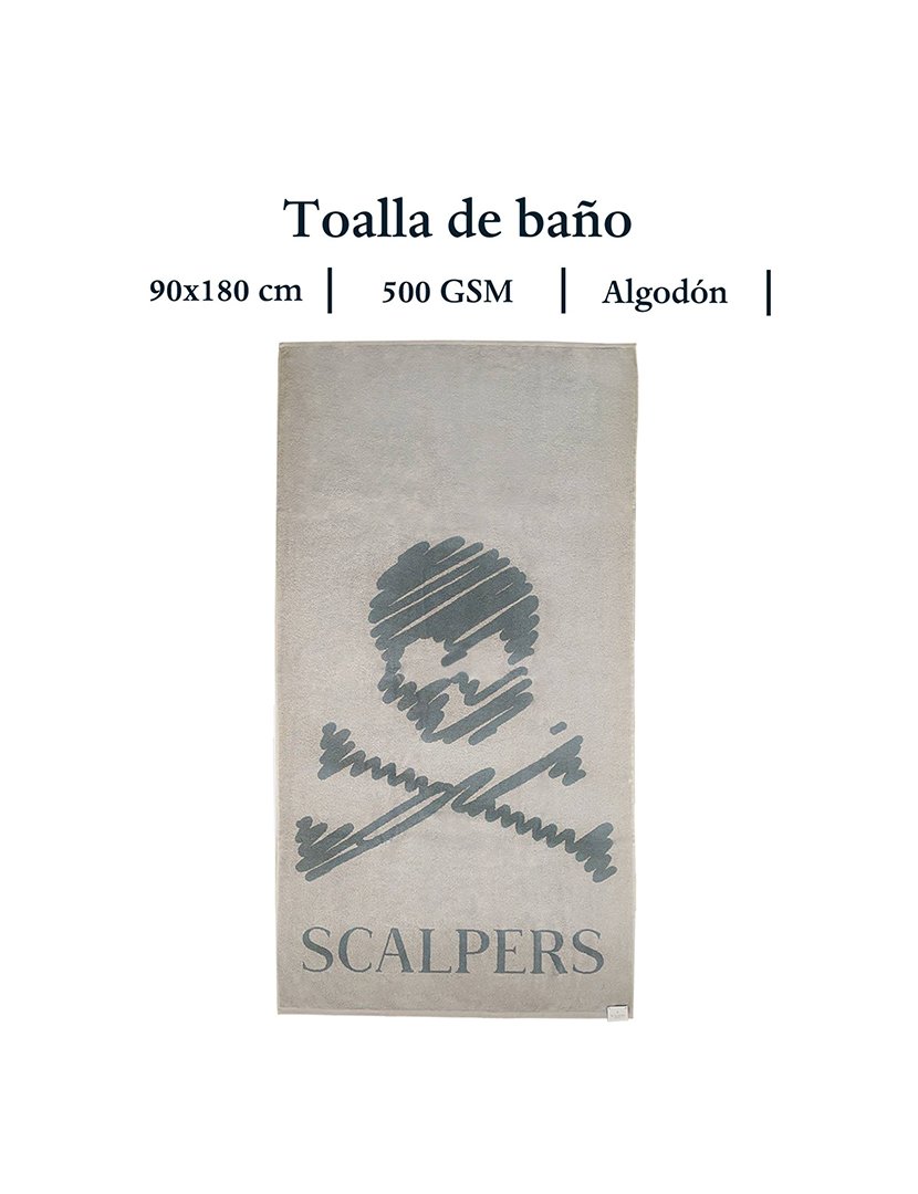 Conjunto de 2 toalhas 90x180cm 100% algodão 500gsm bege scalpers home