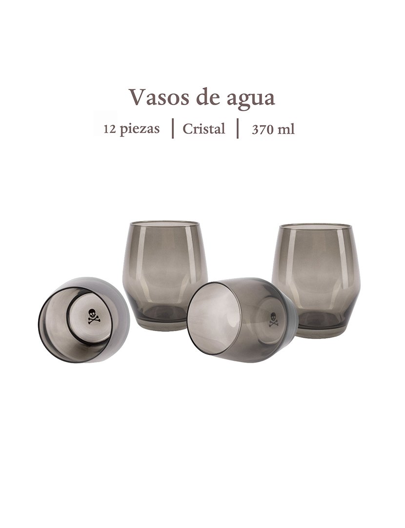 Conjunto 12 copos água cristal 370ml