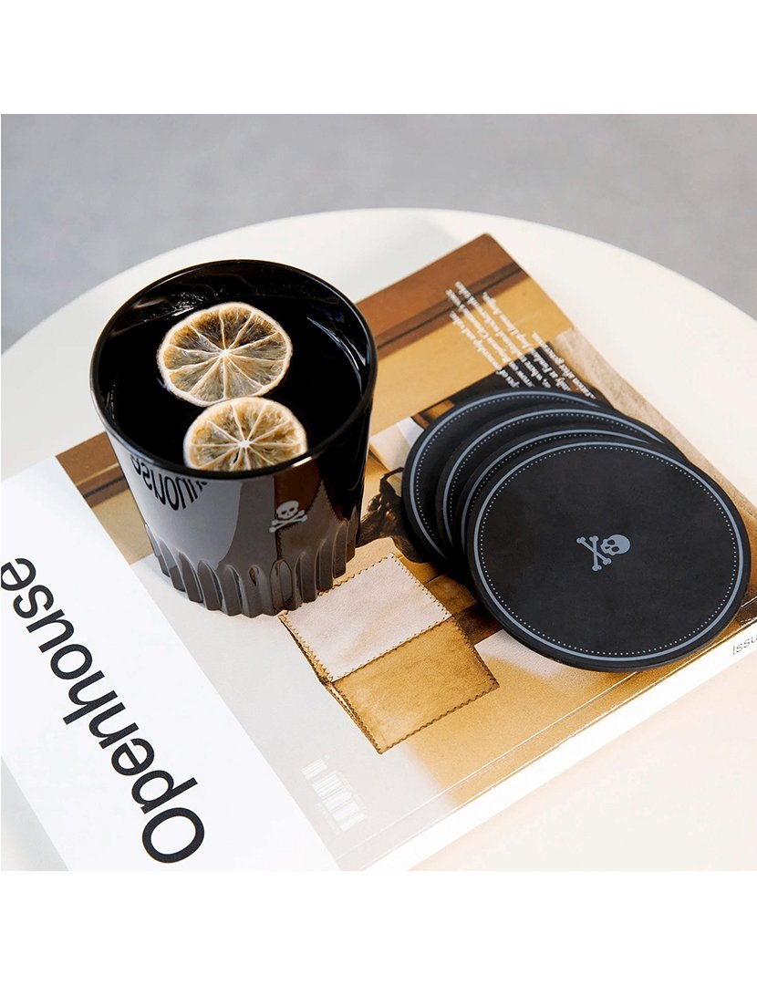 Conjunto 8 bases copos preto/castanho