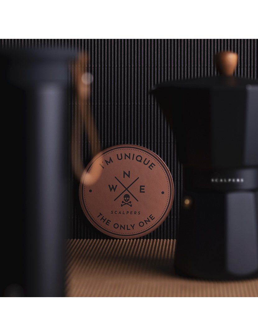 Conjunto 8 bases copos preto/castanho