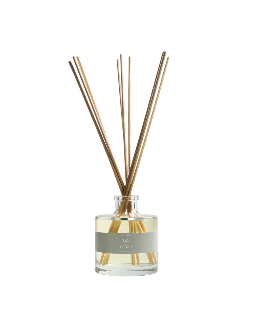 Difusor de mikado 100ml com aroma de escalpelamento de cedro