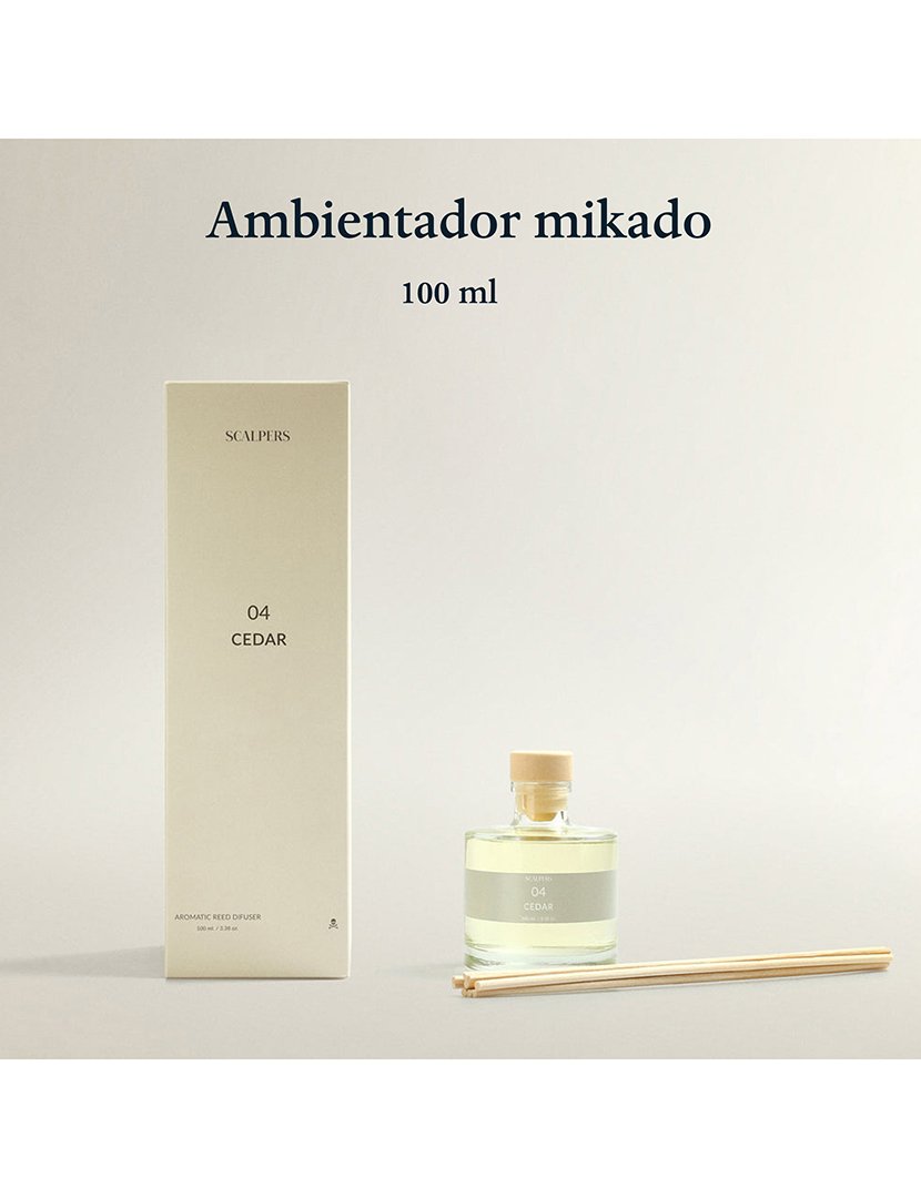 Difusor de mikado 100ml com aroma de escalpelamento de cedro