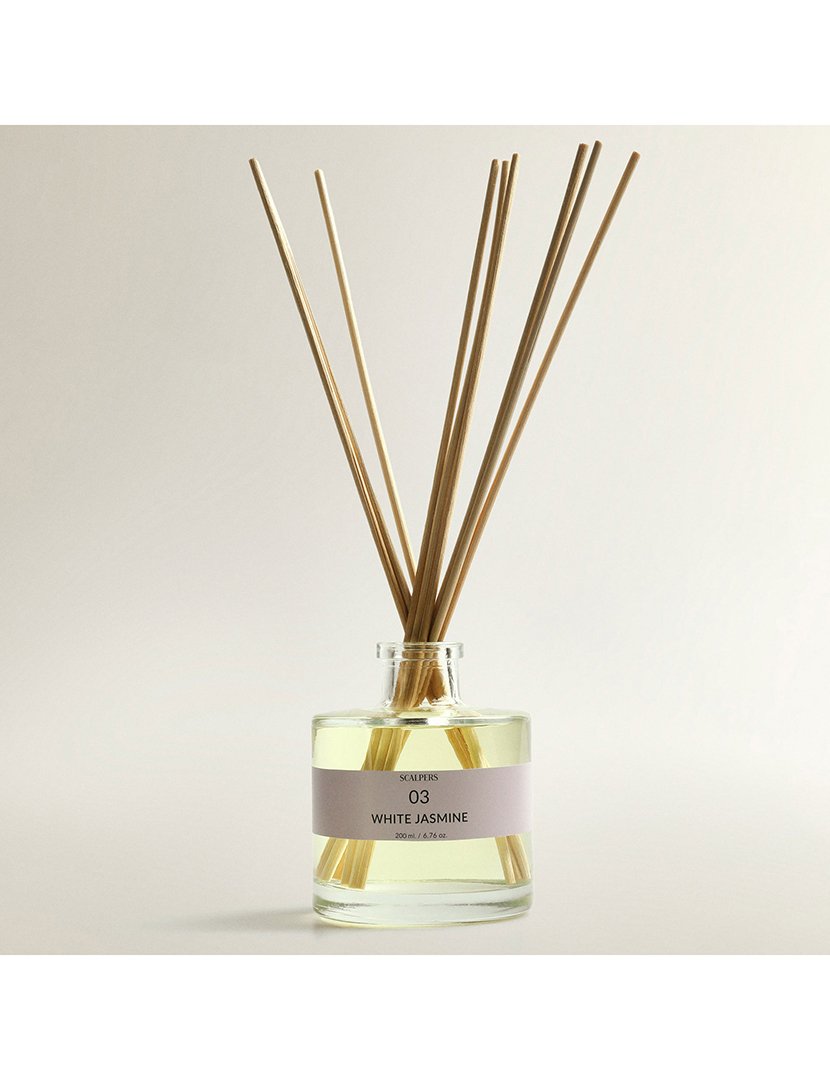 Difusor de varetas de 200 ml com aroma de jasmim branco da Scalpers