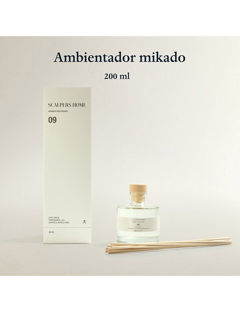 Difusor de aroma Mikado 200ml, verde claro, Scalpers