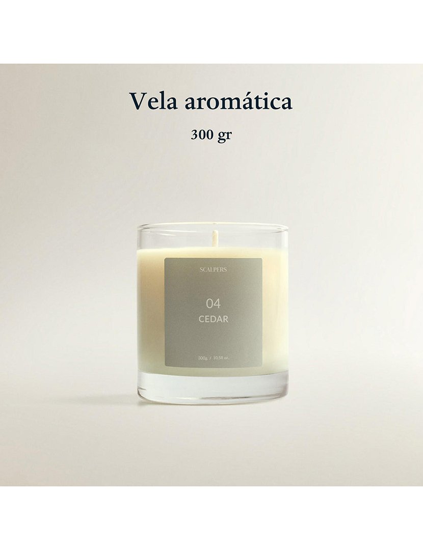 Vela perfumada 300gr aroma cedro scalpers