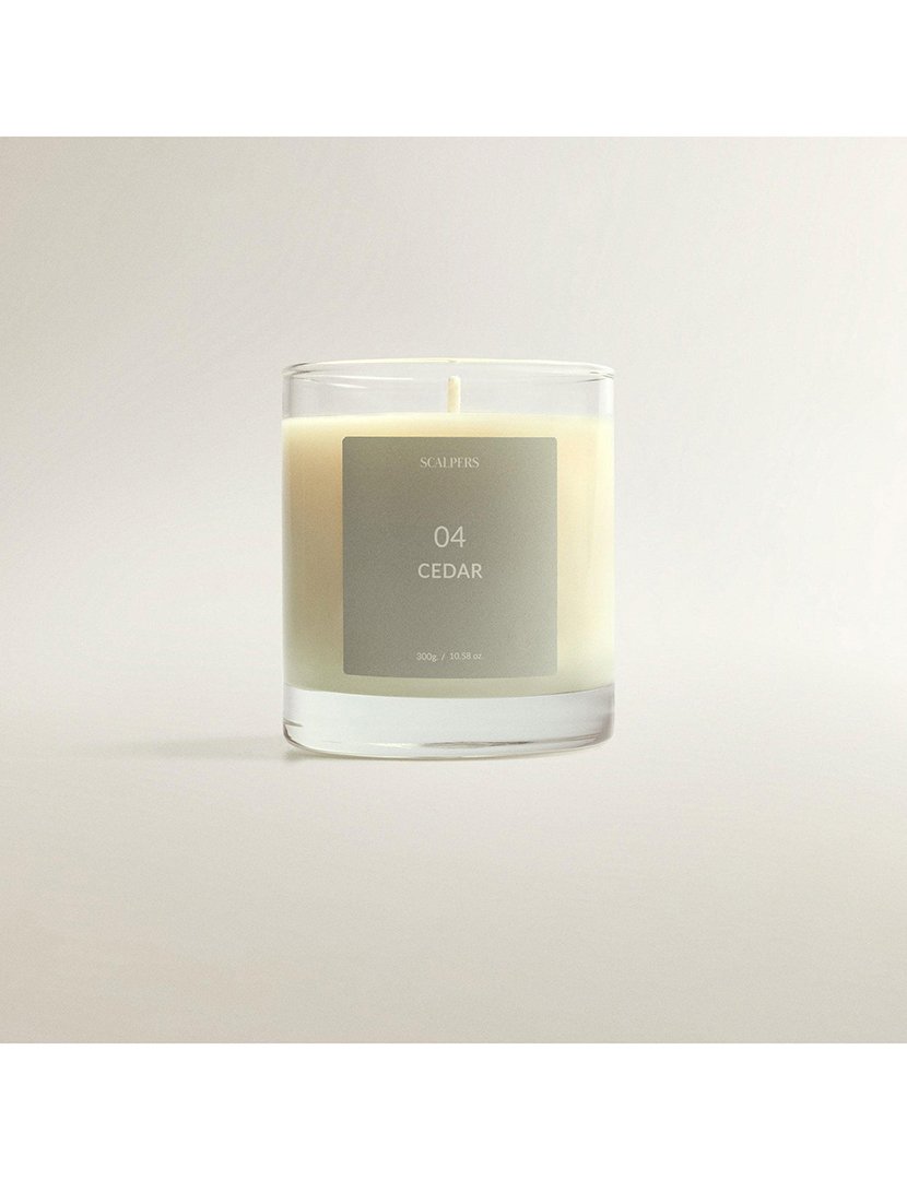 Vela perfumada 300gr aroma cedro scalpers
