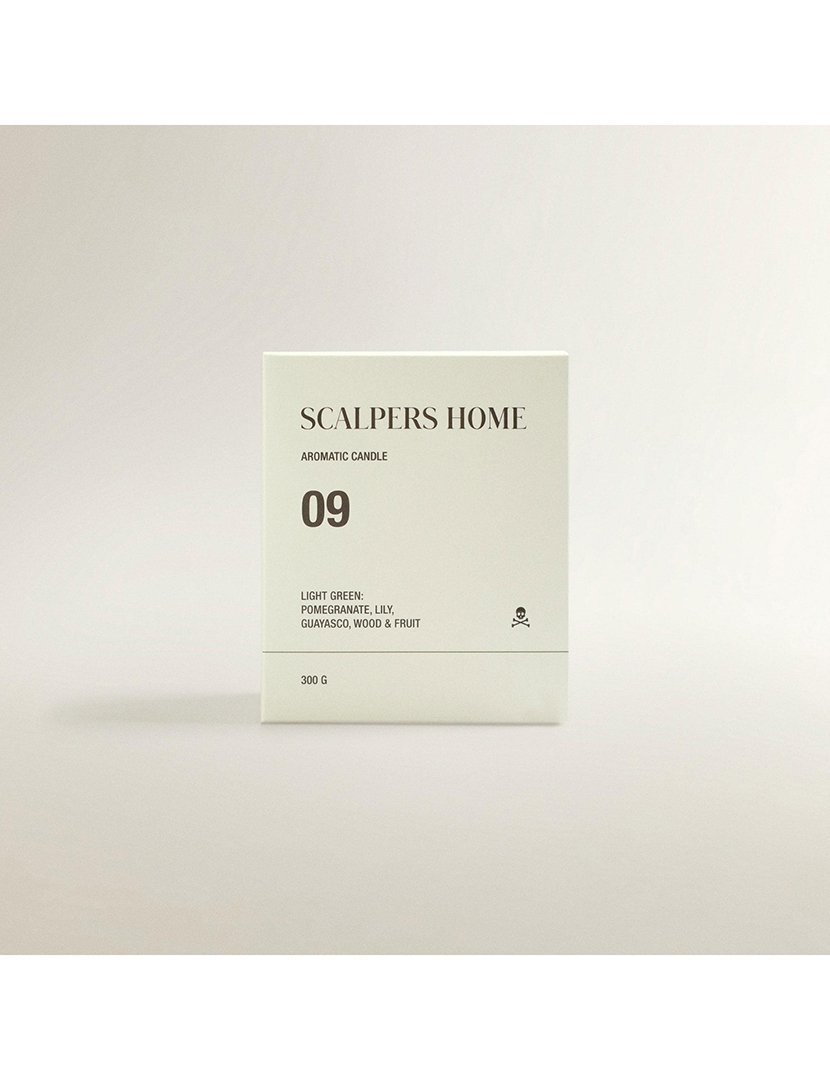 Vela perfumada 300gr aroma verde claro scalpers