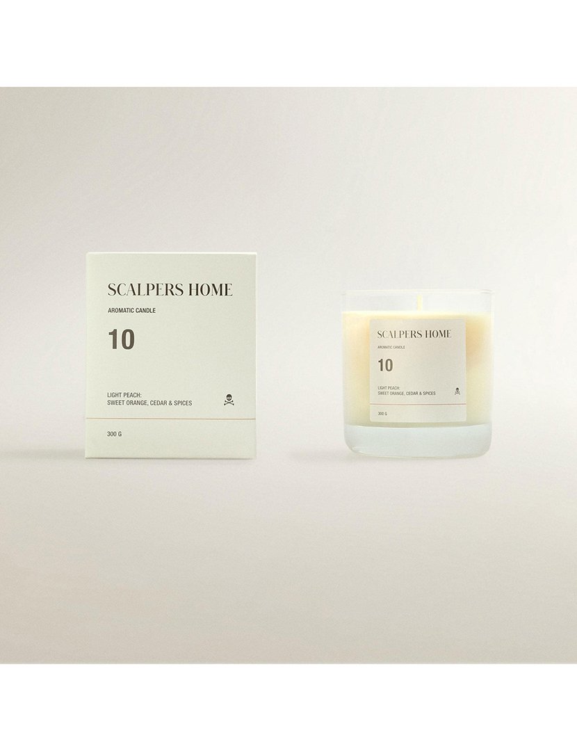 Vela perfumada 300gr aroma light pêssego scalpers