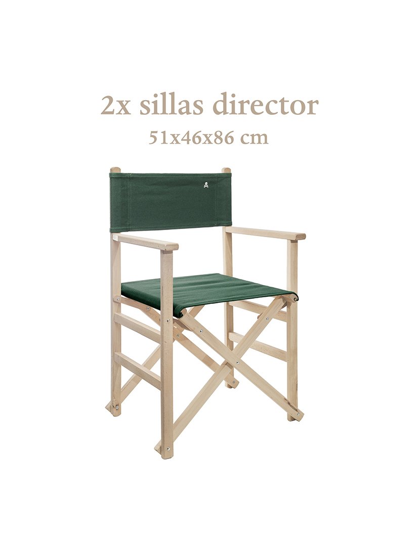Conjunto 2 cadeiras realizador Verde Escuro