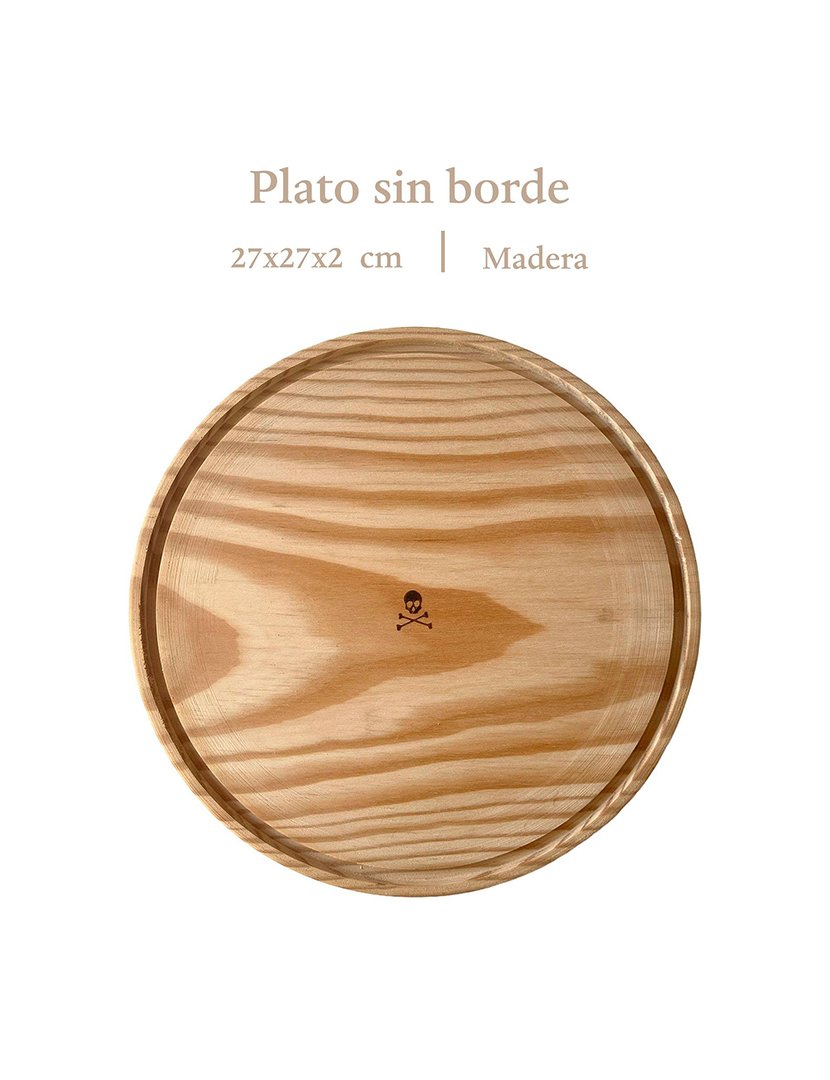 Prato de Madeira 27 cm