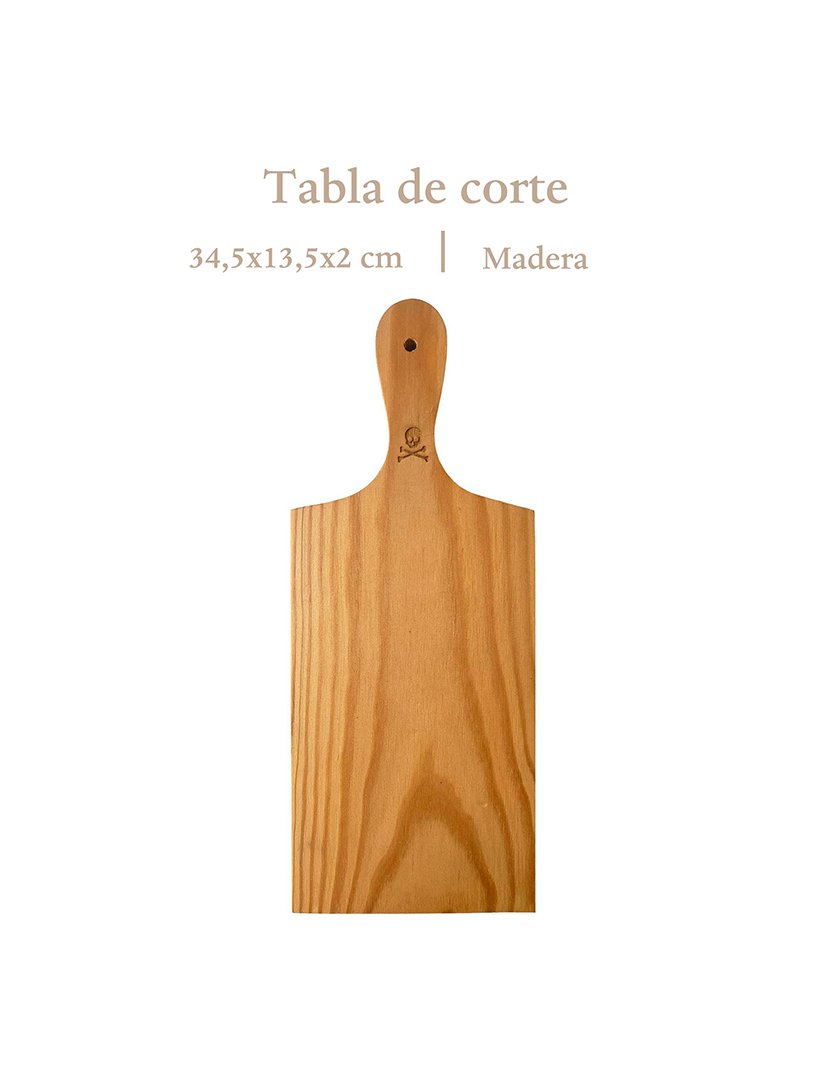 Tábua de corte retangular madeira 34,5x13,5 cm