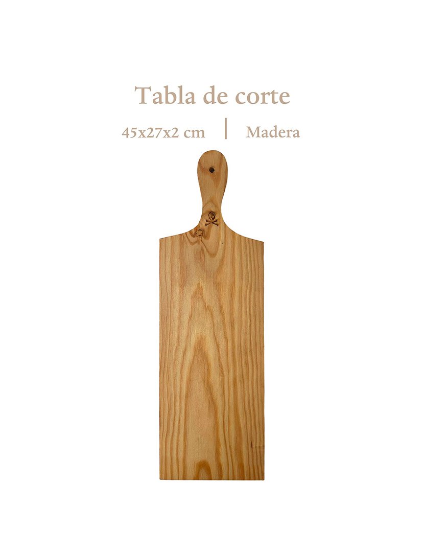Tábua de corte retangular madeira 45x27 cm
