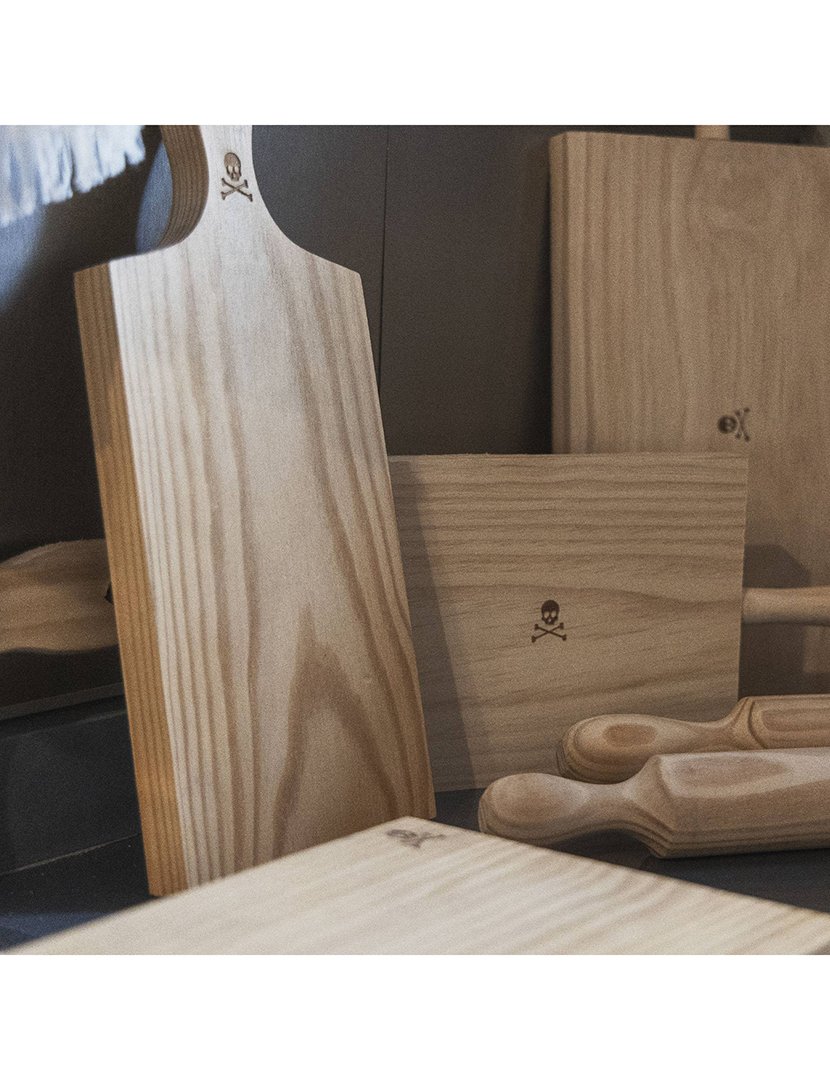 Tábua de corte retangular madeira 45x27 cm