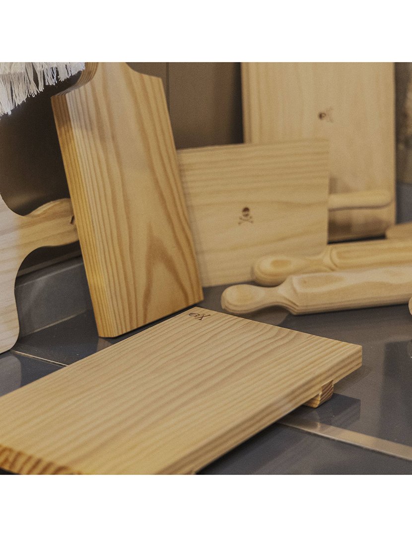 Tábua de corte retangular madeira 45x27 cm