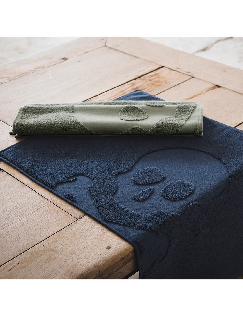 Tapete banho caveira 50x80 cm verde