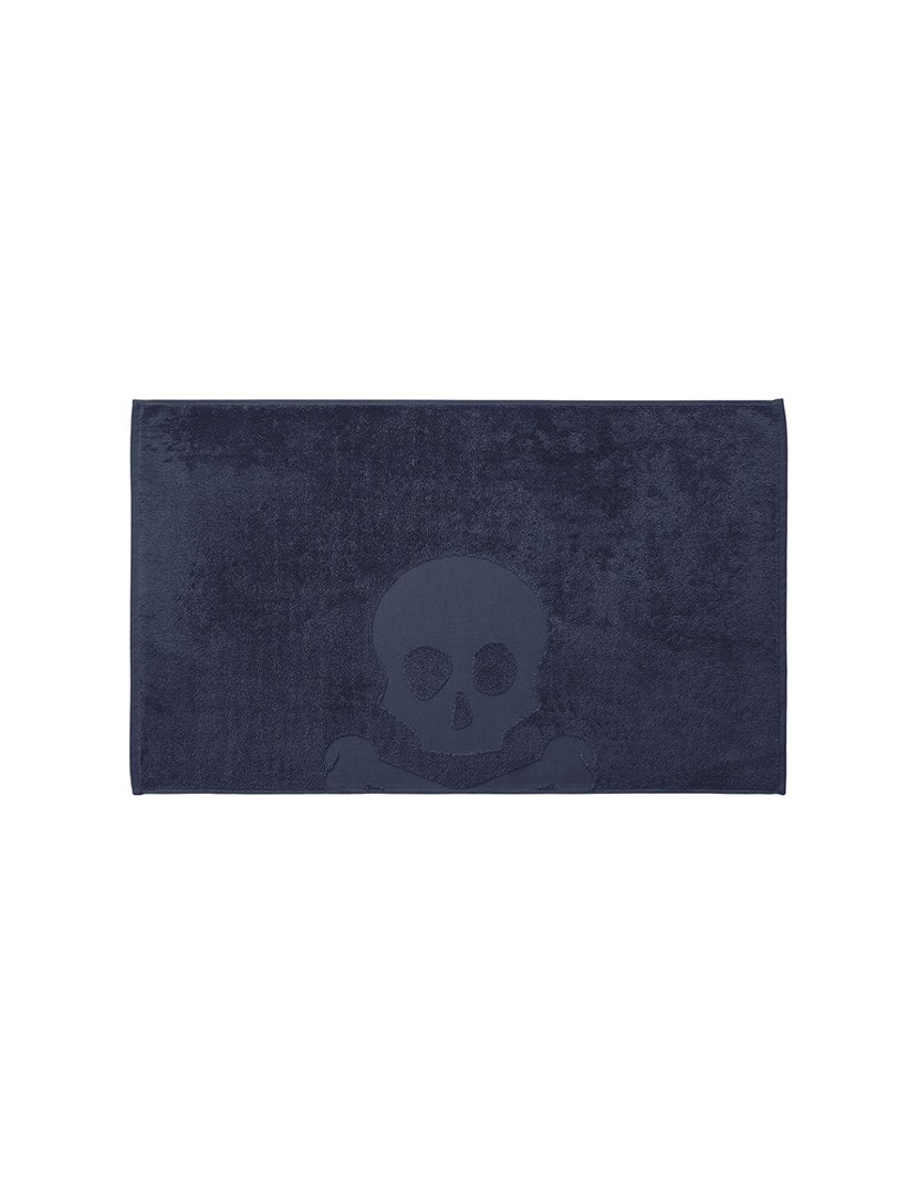Tapete banho caveira 50x80 cm azul marinho