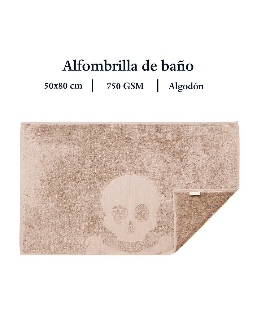 Tapete banho caveira 50x80 cm Bege