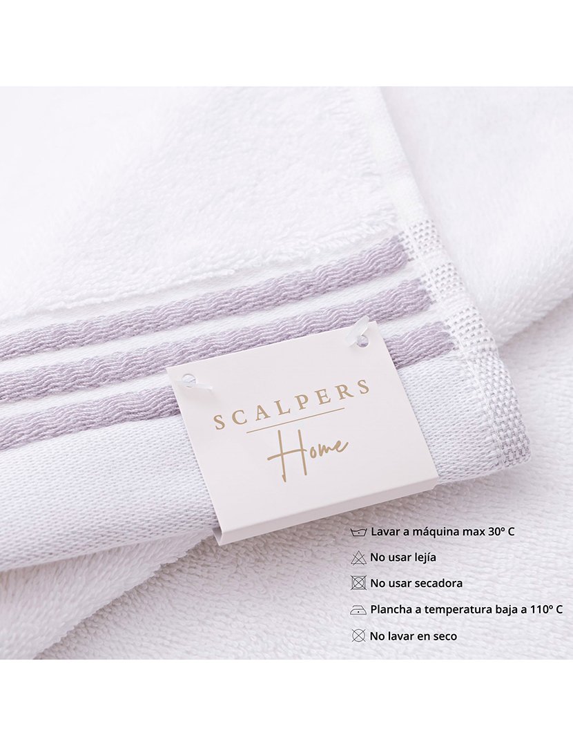 Conjunto de toalhas de banho (30x50cm + 50x90cm + 70x140cm) Branco/Cinzento