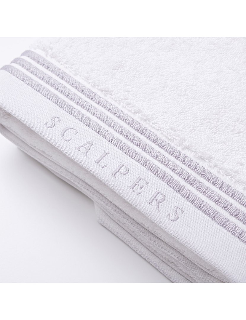 Conjunto de toalhas de banho (30x50cm + 50x90cm + 70x140cm) Branco/Cinzento