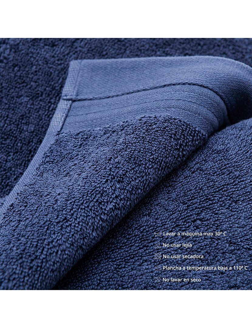 Conjunto de toalhas de banho (30x50cm + 50x90cm + 70x140cm) Azul/Cinzento